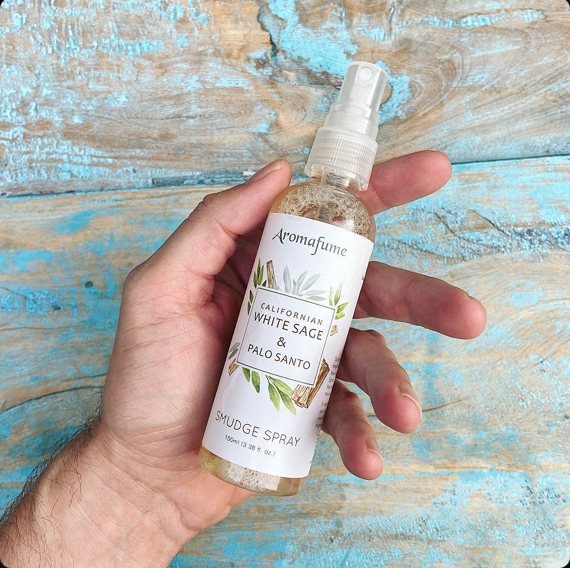White Sage & Palo Santo Smudge Spray for House Cleaning