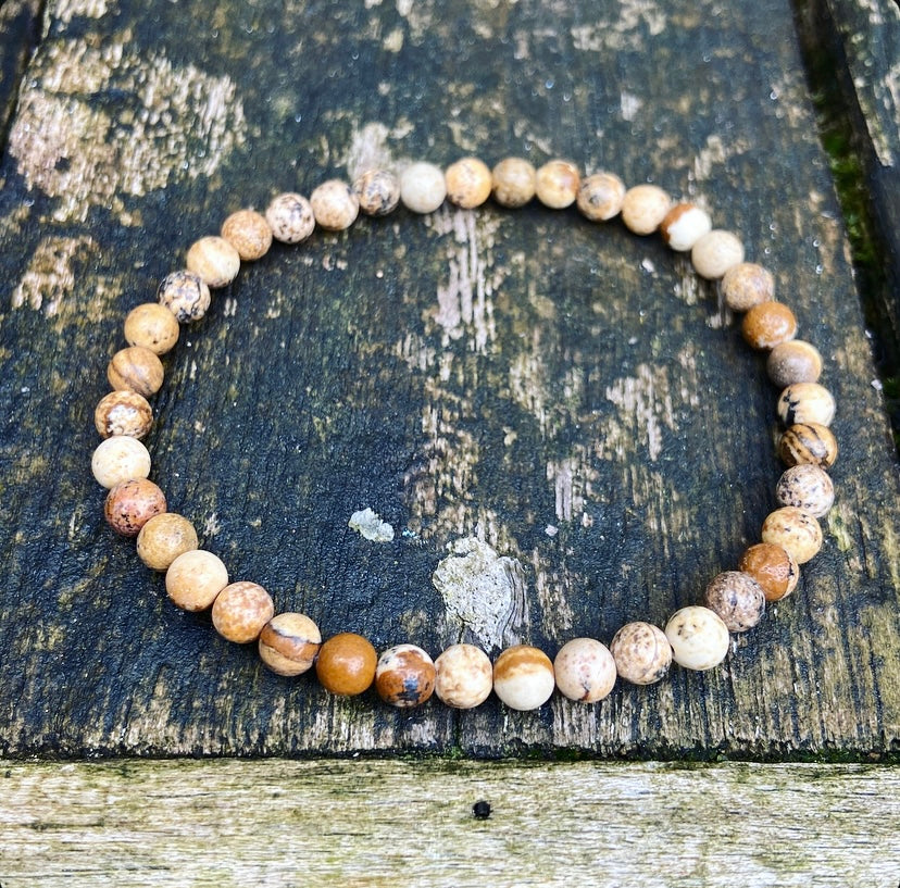 Landschapsjaspis armbandje "Je doelen waarmaken"