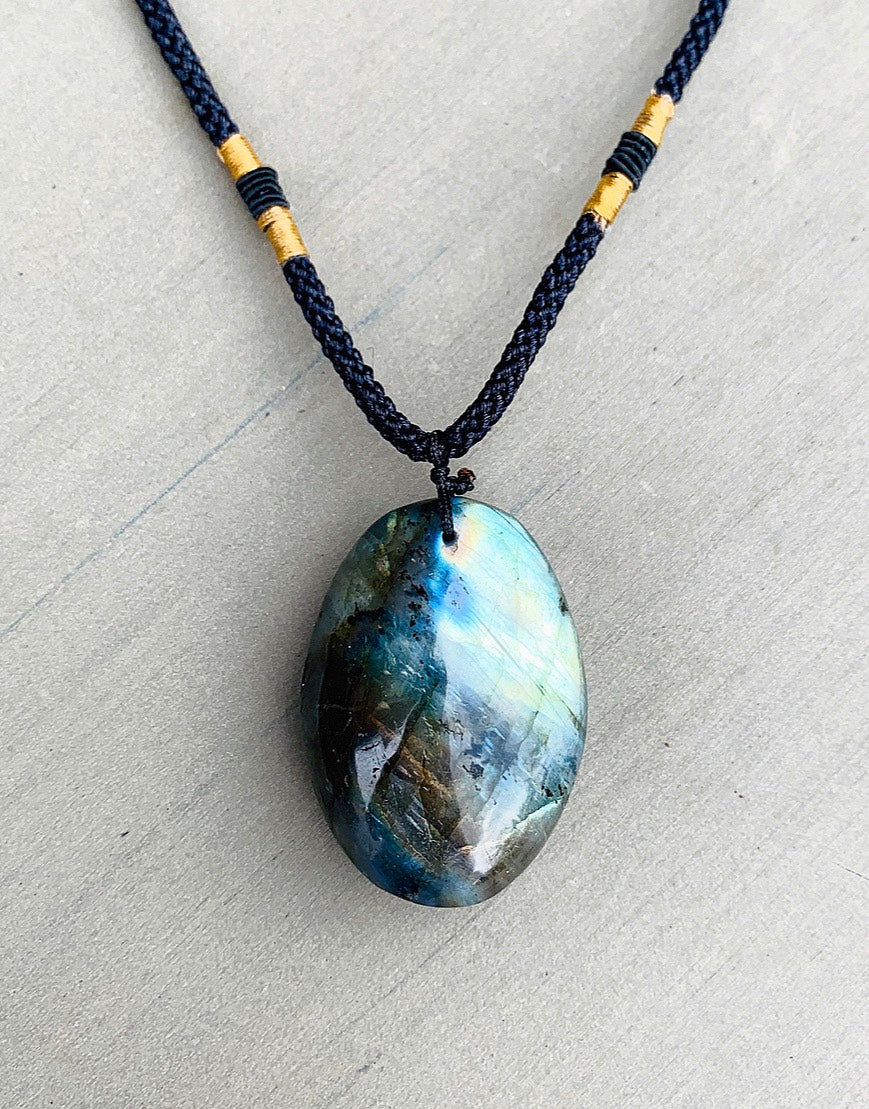 Spectrolite Labradorite pendant "Spectrum of Spiritual Power"