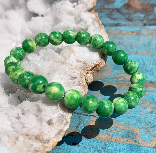 Bracelet Lizardite "PAST LIVES"