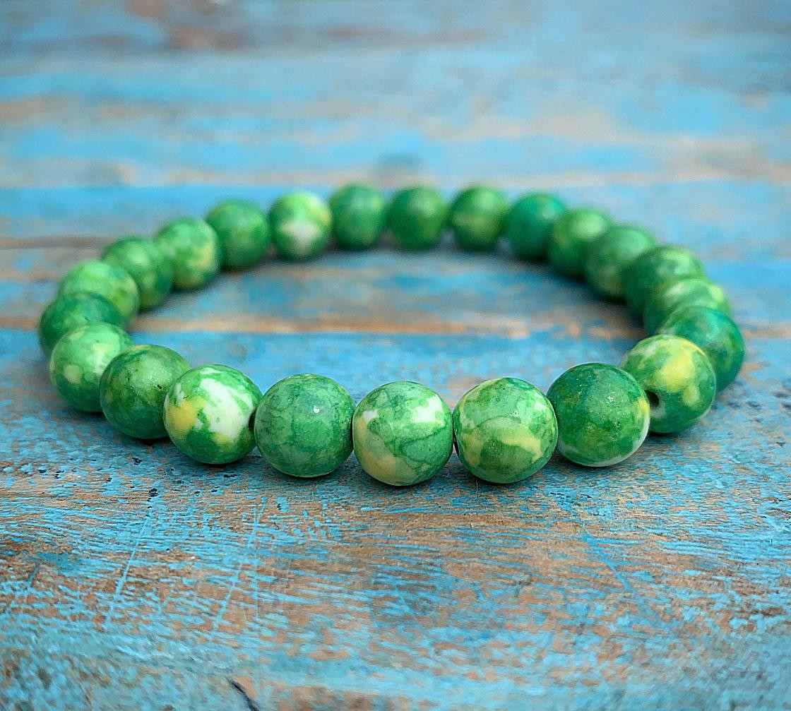 Bracelet Lizardite "PAST LIVES"