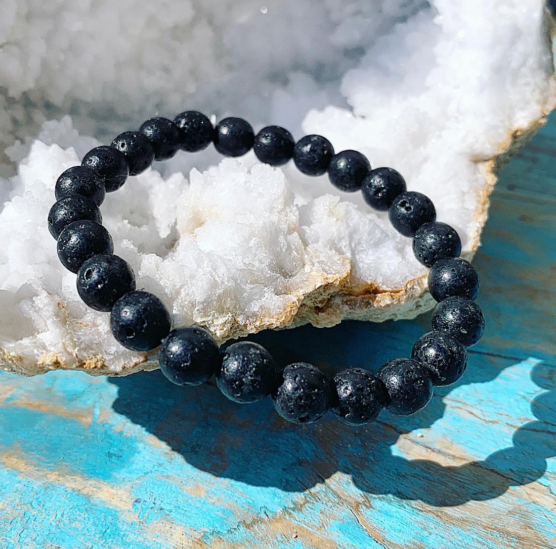 Armband Lavasteen "GO FOR IT"