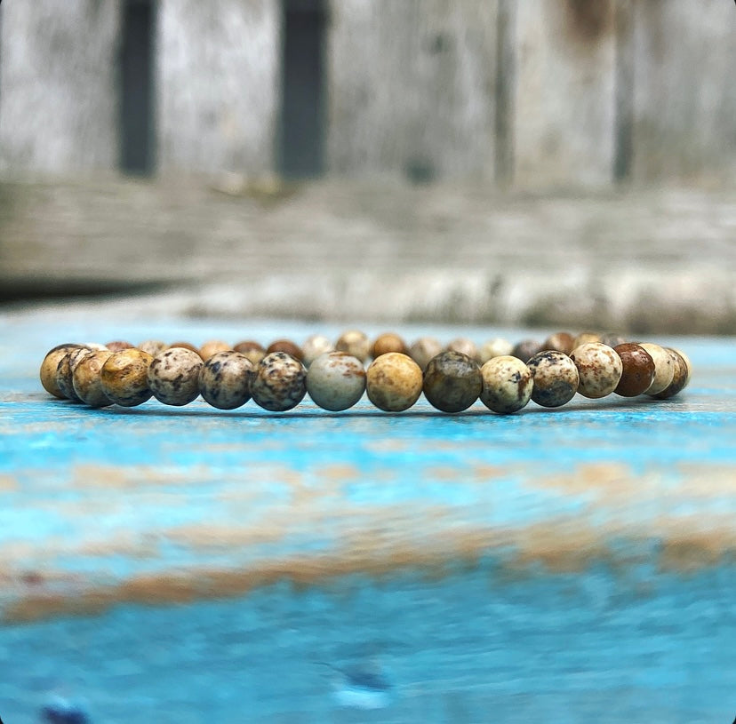 Landschapsjaspis armbandje "Je doelen waarmaken"