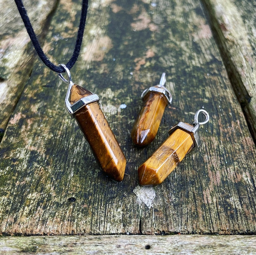 Dubbelpunt Hanger Tijgeroog "Kracht & Uitstraling"
