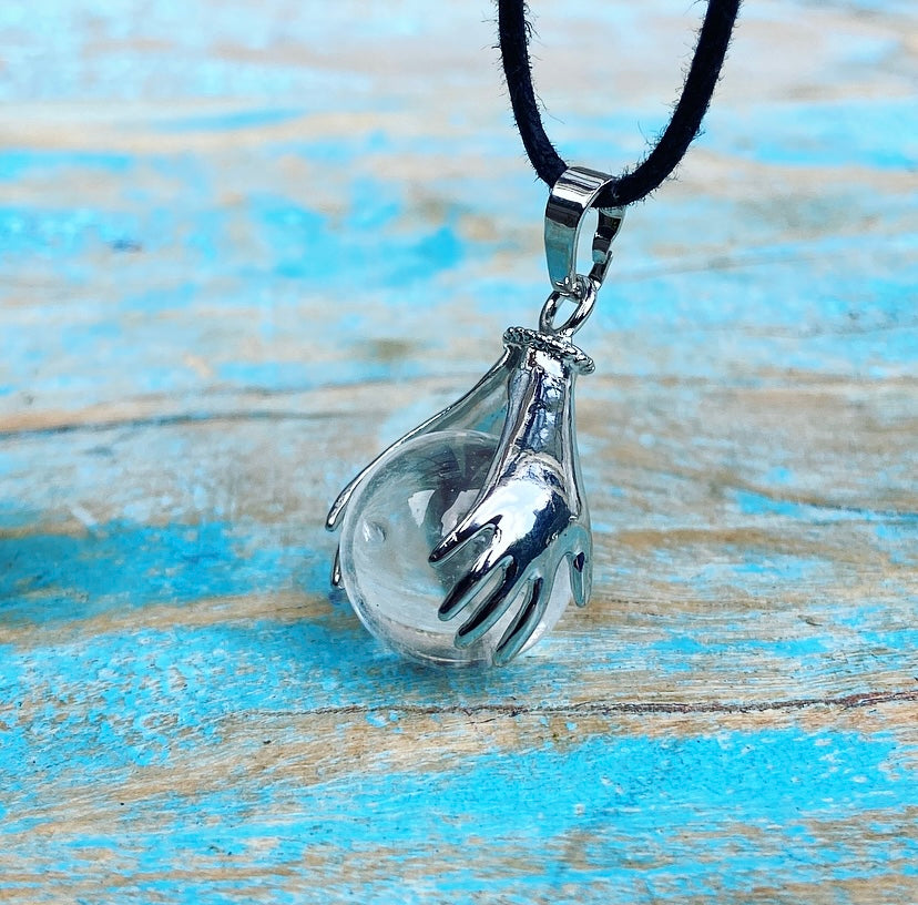 Healing Hands pendant Rock Crystal "Inner Harmony"