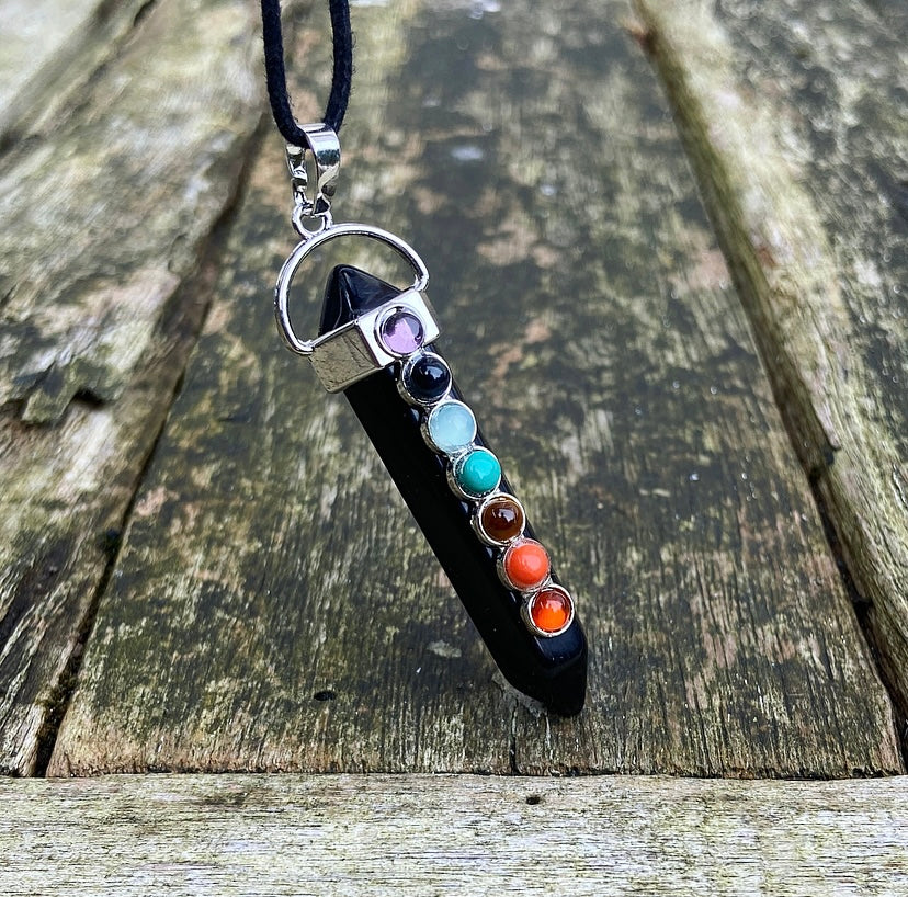 Onyx Chakra Hanger "Bevrijd jezelf van Stress"