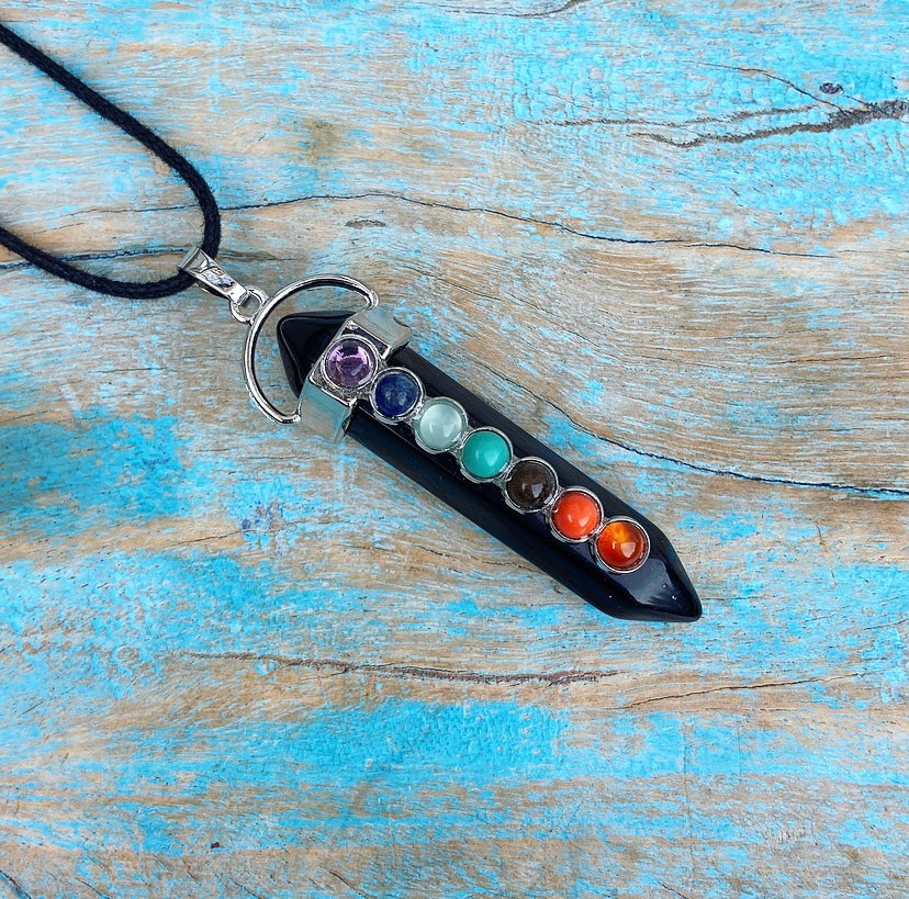 Onyx Chakra Hanger "Bevrijd jezelf van Stress"