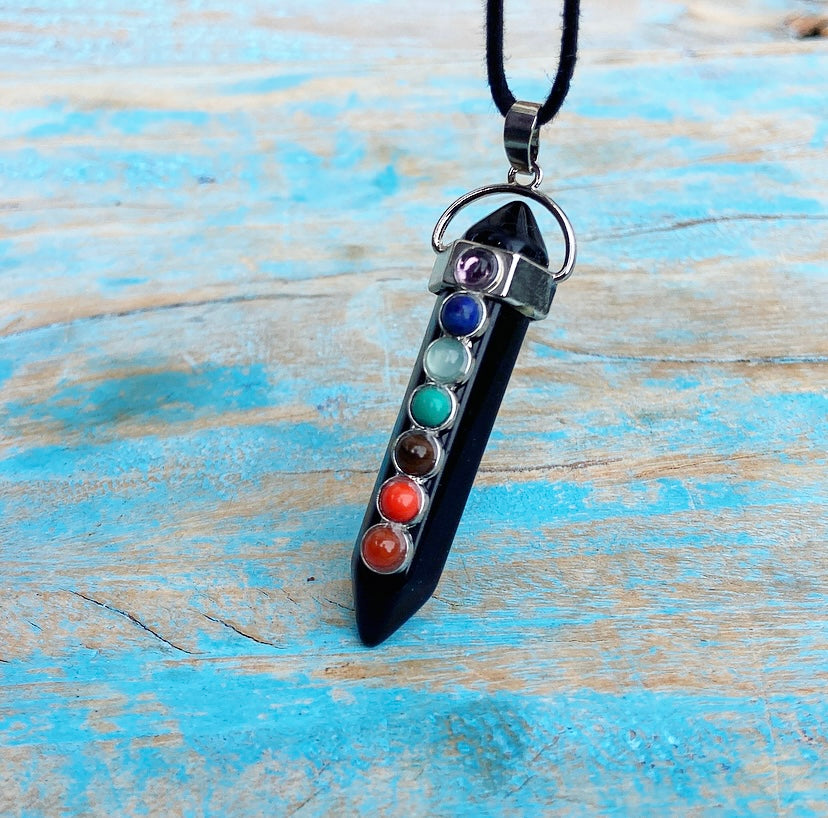 Onyx Chakra Hanger "Bevrijd jezelf van Stress"