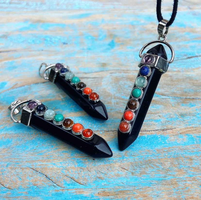 Onyx Chakra Hanger "Bevrijd jezelf van Stress"