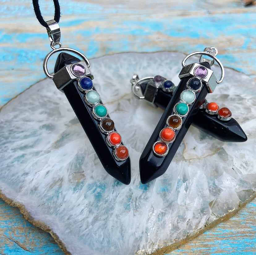Onyx Chakra Hanger "Bevrijd jezelf van Stress"