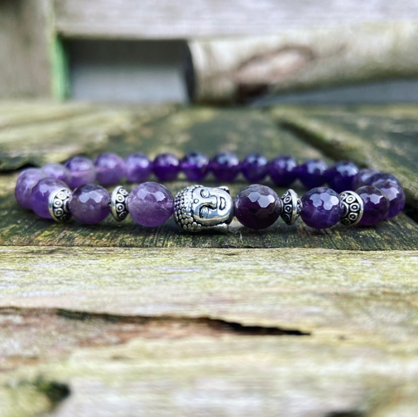 Boeddha armband amethist "Wijsheid"
