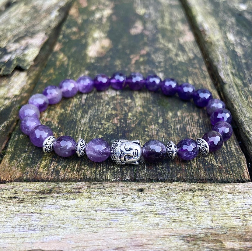 Boeddha armband amethist "Wijsheid"