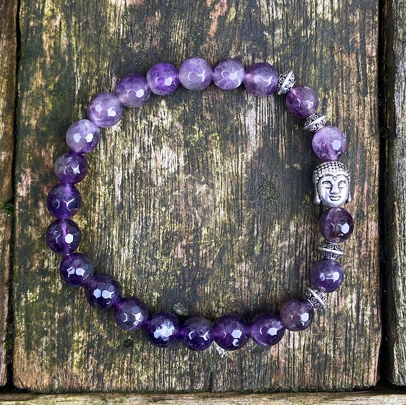 Boeddha armband amethist "Wijsheid"