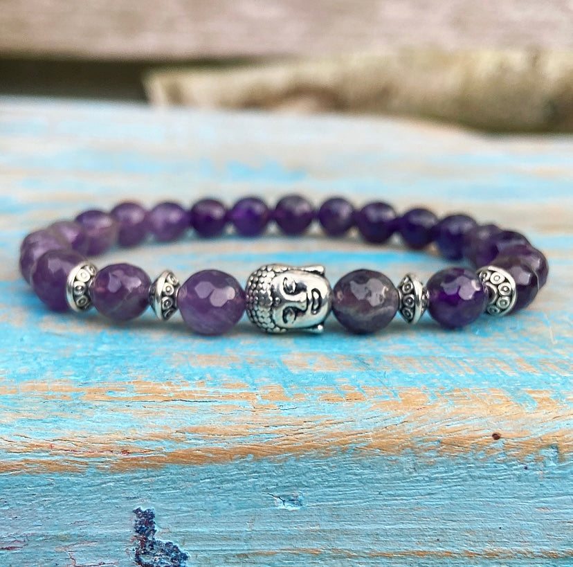 Boeddha armband amethist "Wijsheid"