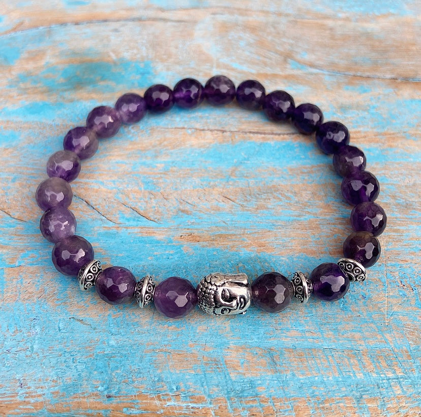 Boeddha armband amethist "Wijsheid"