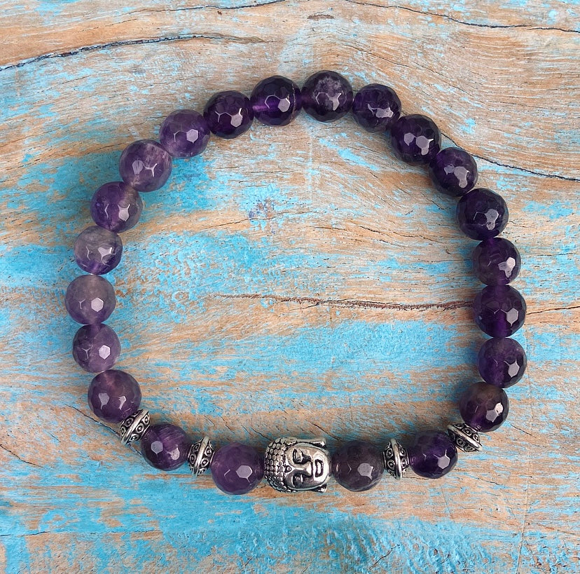 Boeddha armband amethist "Wijsheid"
