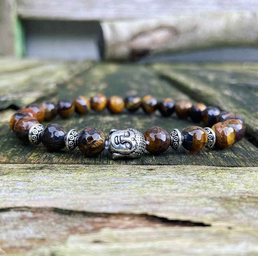Boeddha armband tijgeroog "Bescherming"