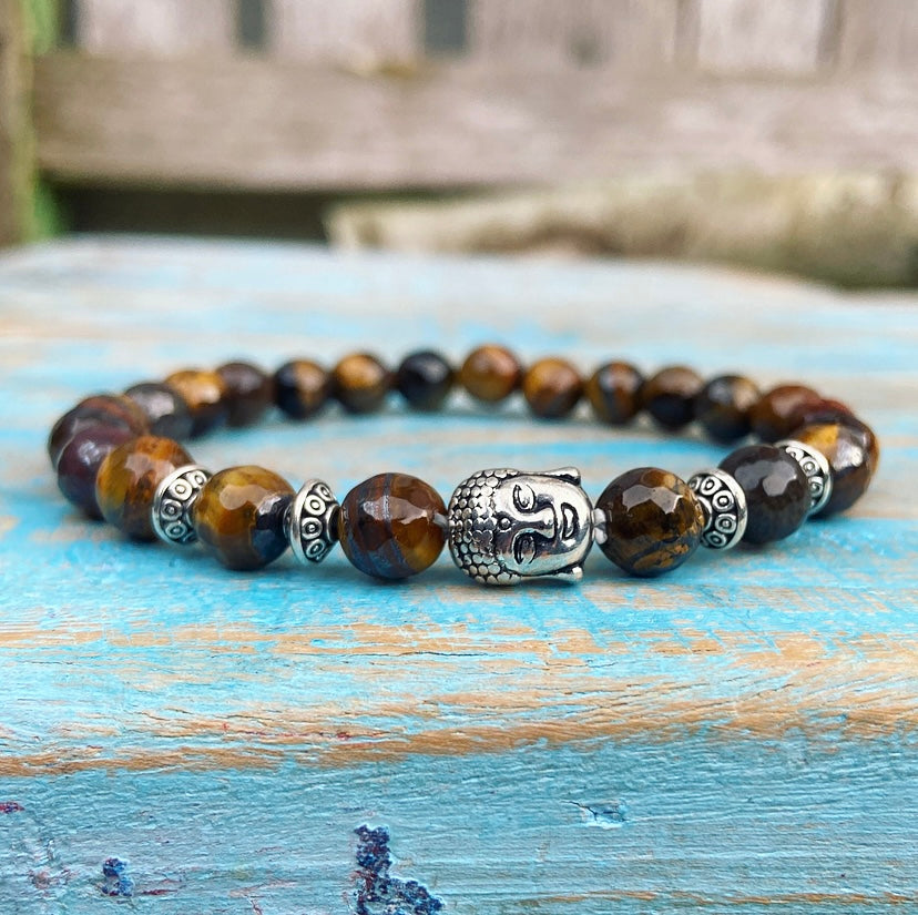 Boeddha armband tijgeroog "Bescherming"