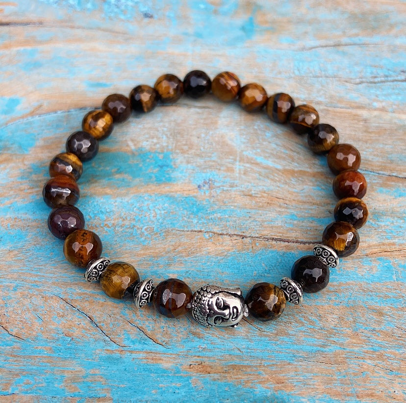 Boeddha armband tijgeroog "Bescherming"