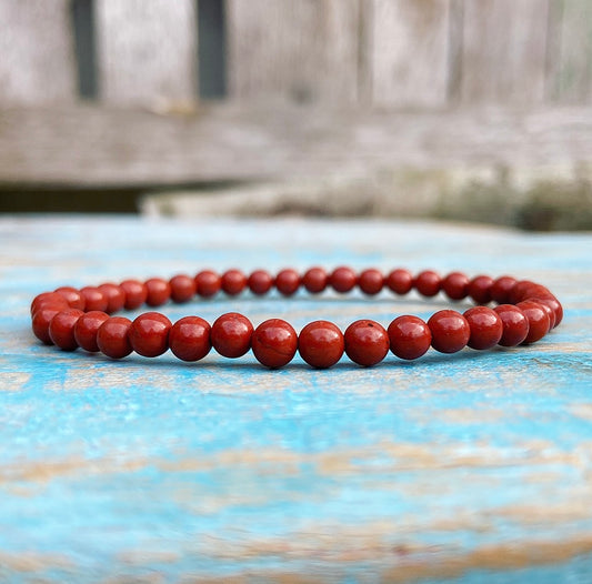 Rode Jaspis armbandje "Aarden"