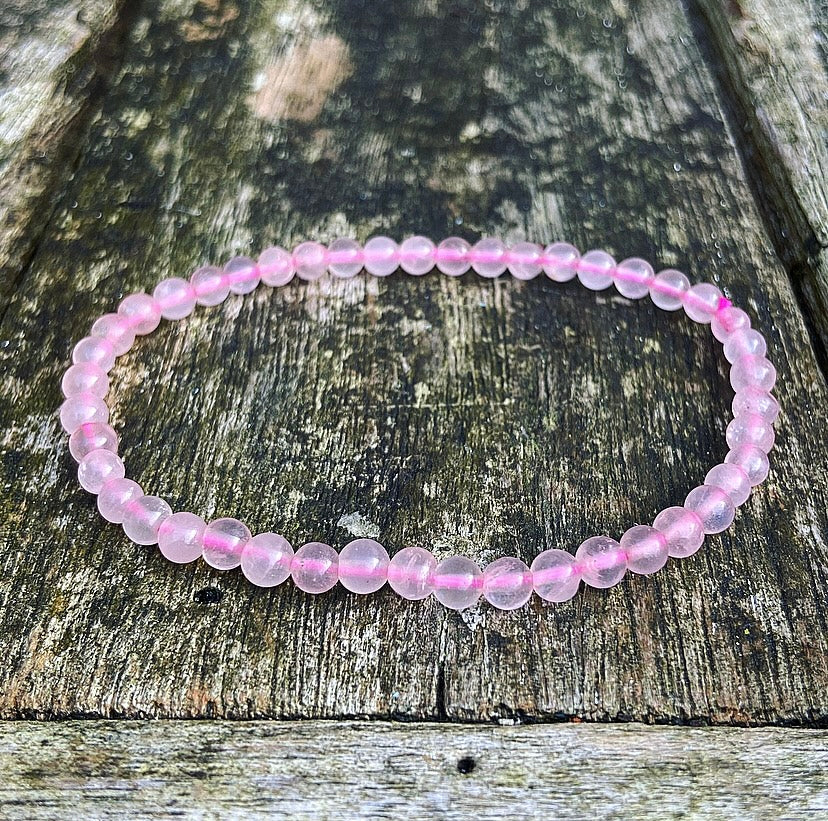 Rozenkwarts armbandje "Open je Hart"