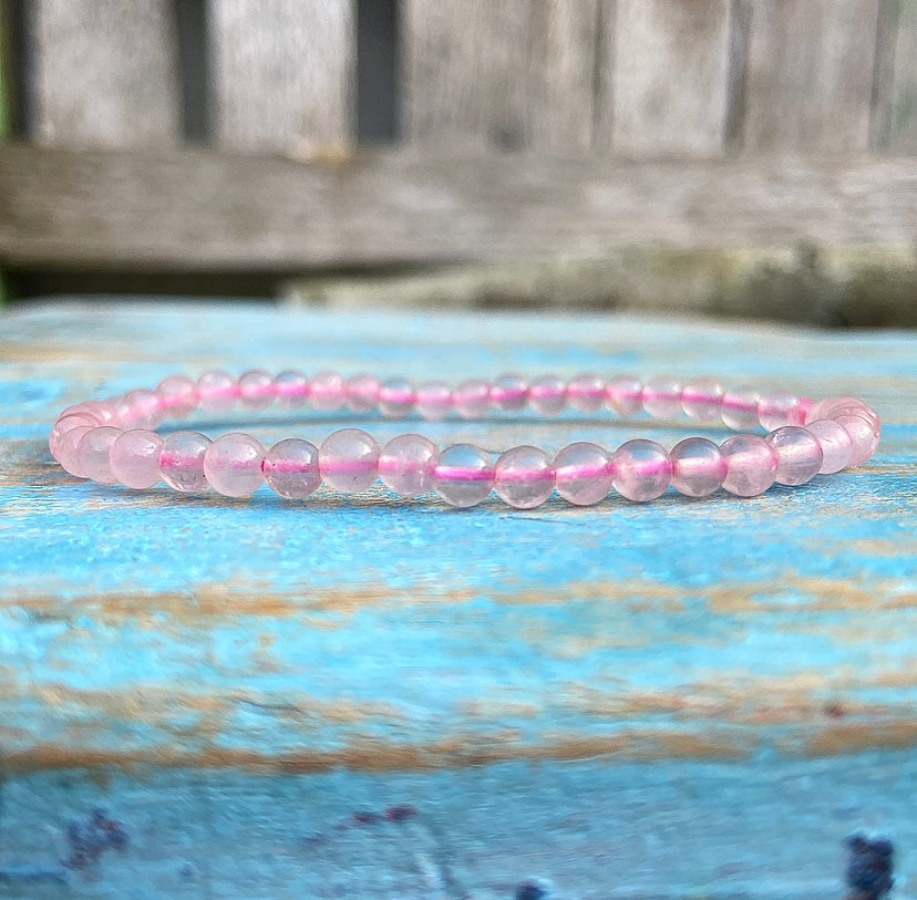 Rozenkwarts armbandje "Open je Hart"