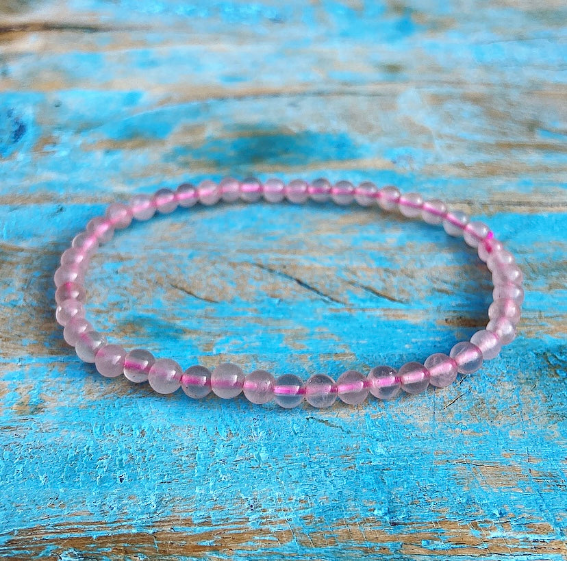 Rozenkwarts armbandje "Open je Hart"
