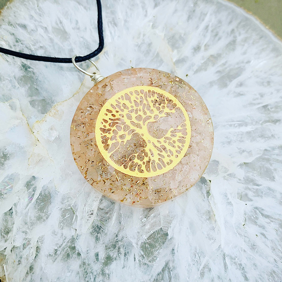 Orgon hanger Rozenkwarts "Levensboom van Liefde"