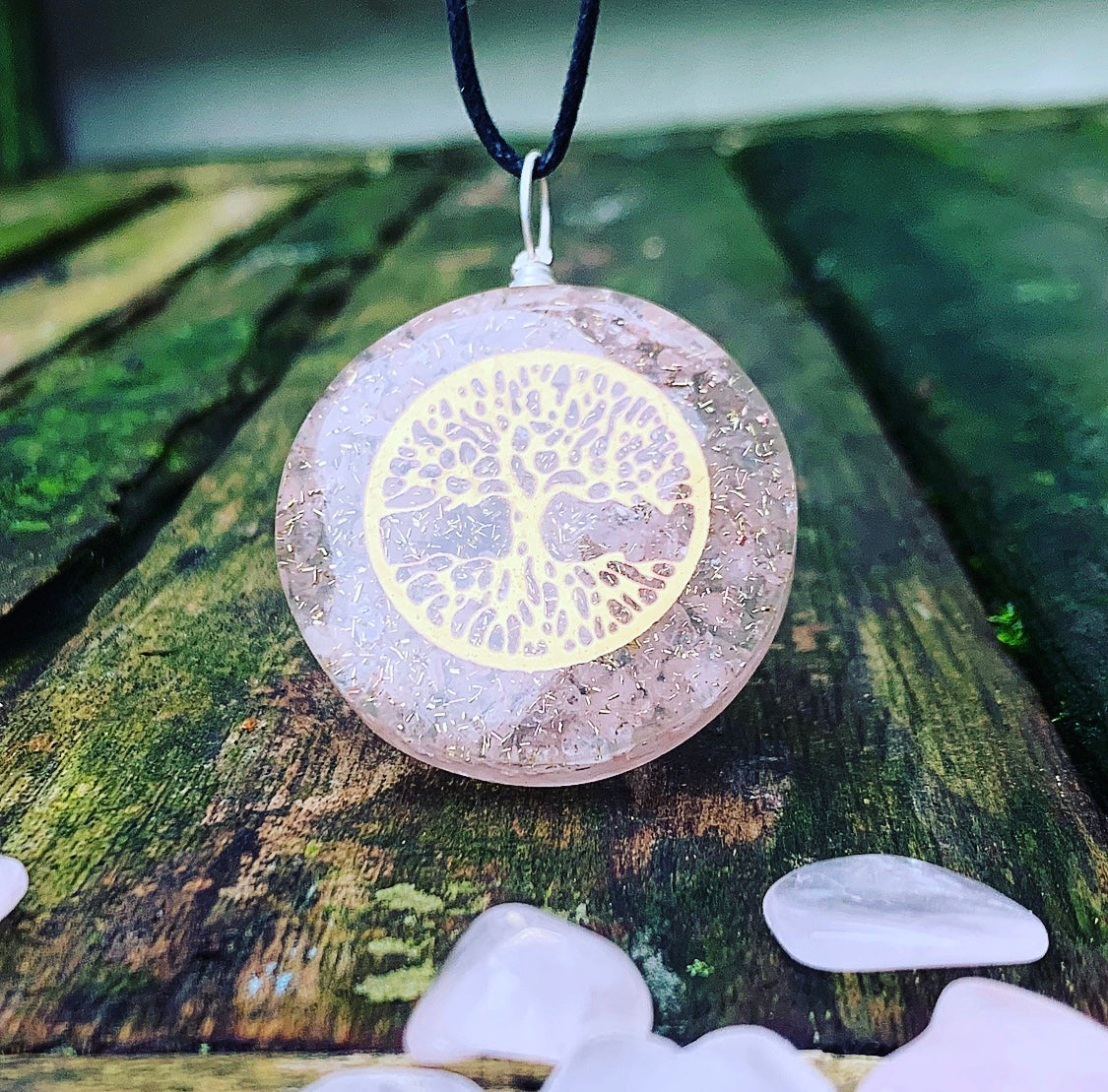 Orgon hanger Rozenkwarts "Levensboom van Liefde"
