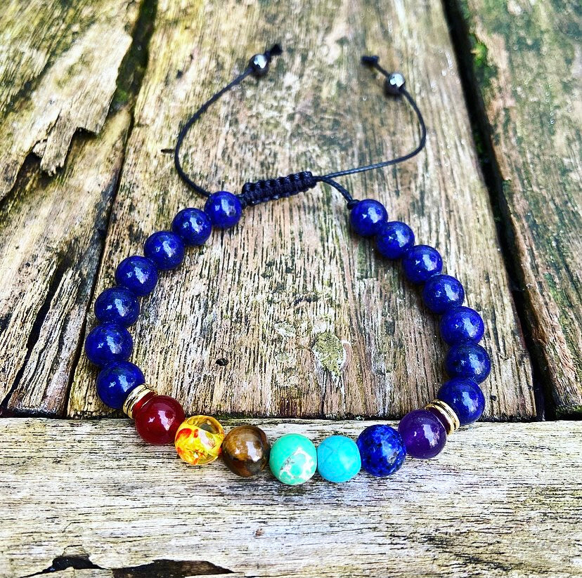 Chakra Armband Lapis Lazuli "Durven & Doen"