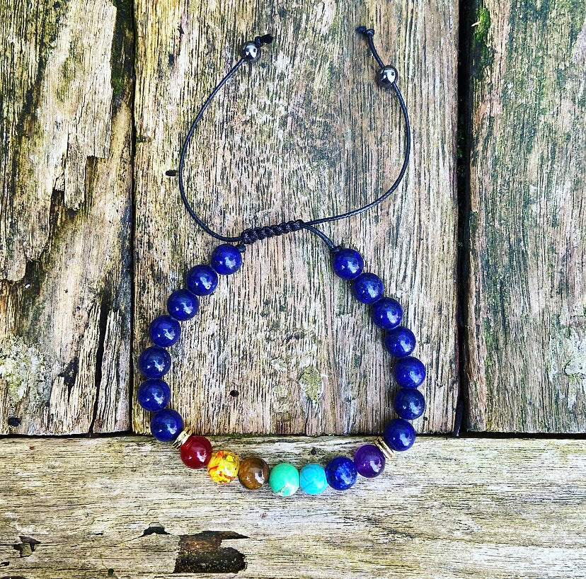 Chakra Armband Lapis Lazuli "Durven & Doen"