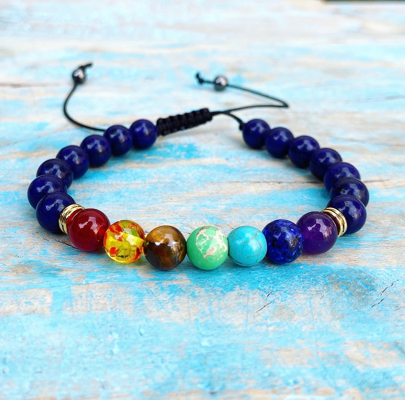 Chakra Armband Lapis Lazuli "Durven & Doen"