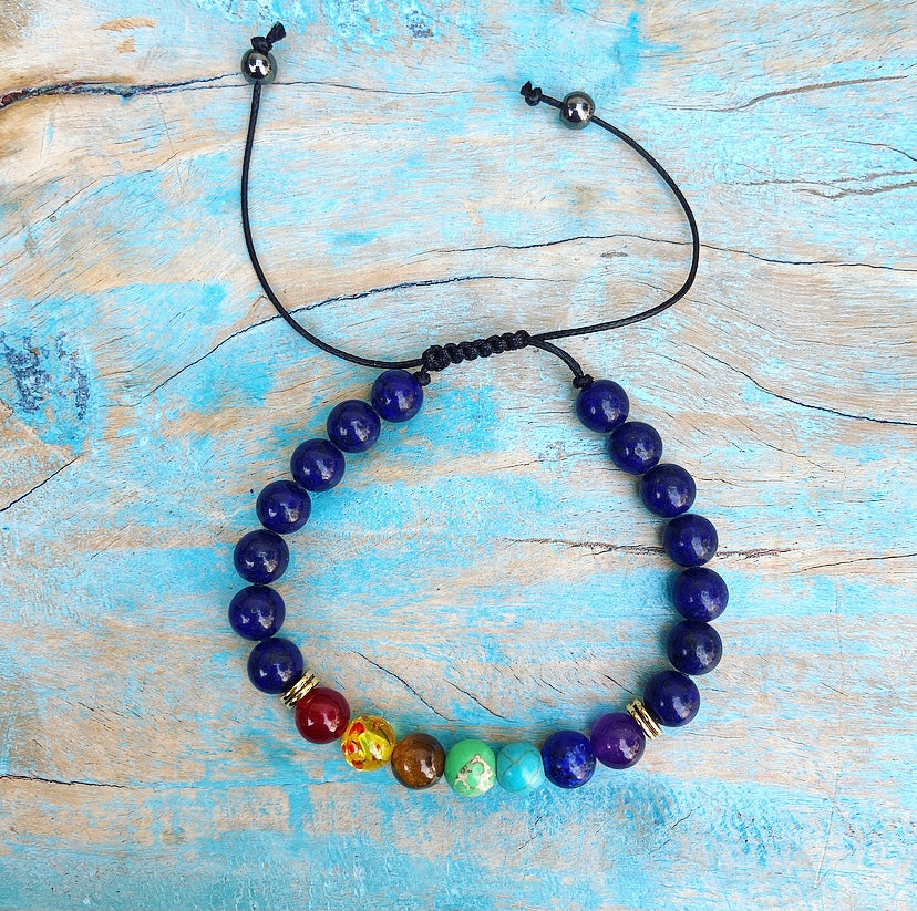 Chakra Armband Lapis Lazuli "Durven & Doen"