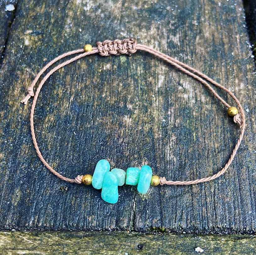 Amazoniet armbandje "Kracht & Balans"