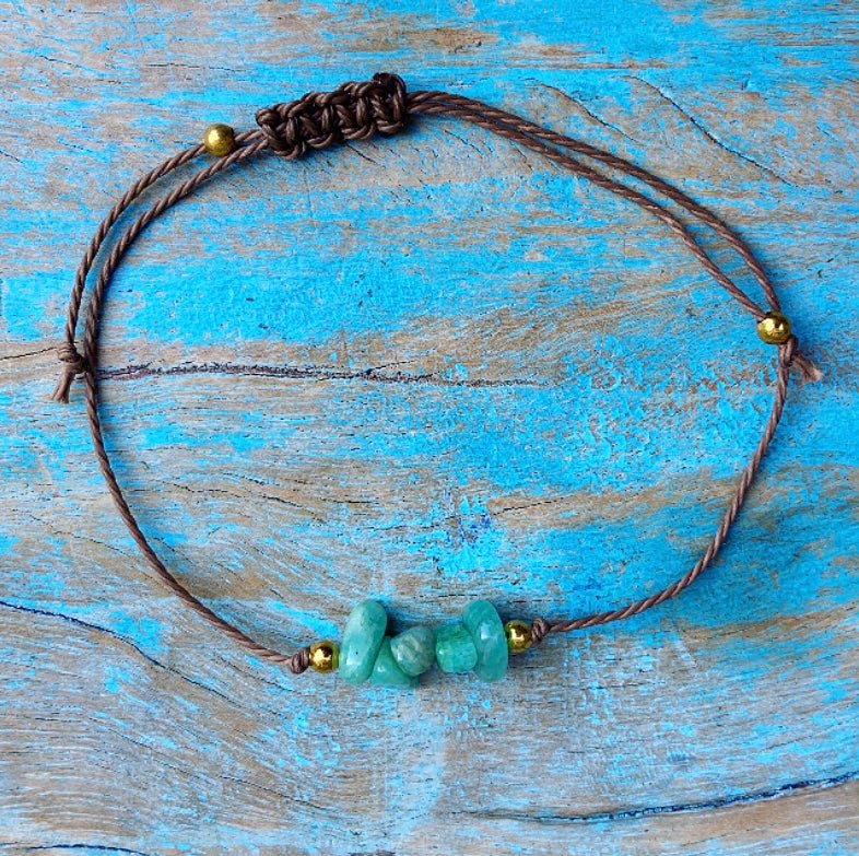 Amazoniet armbandje "Kracht & Balans"