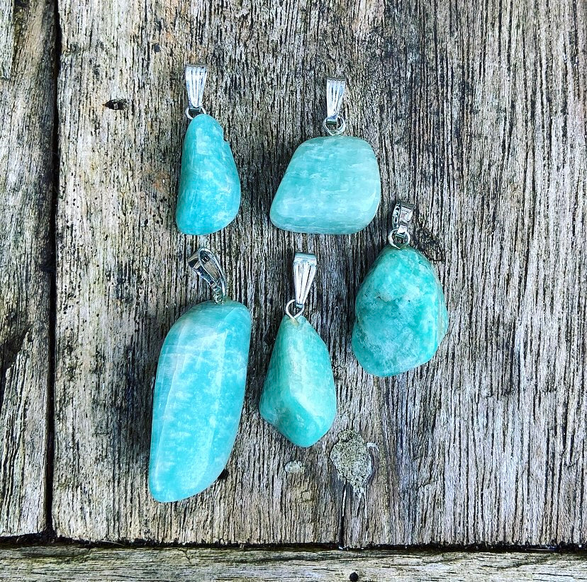Amazonite pendant "Hope & recovery"