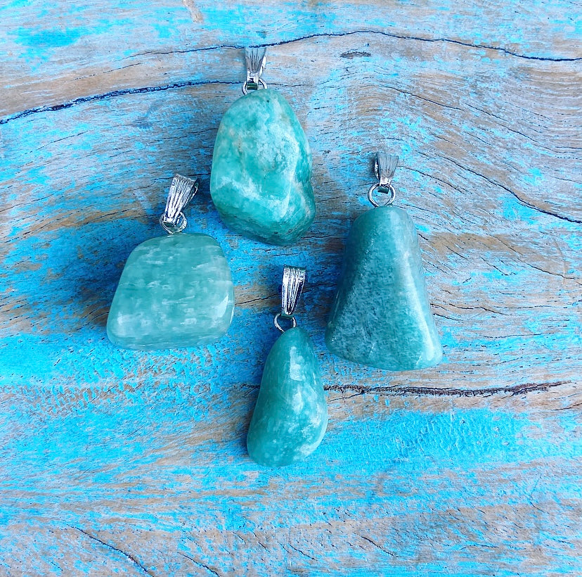 Amazonite pendant "Hope & recovery"