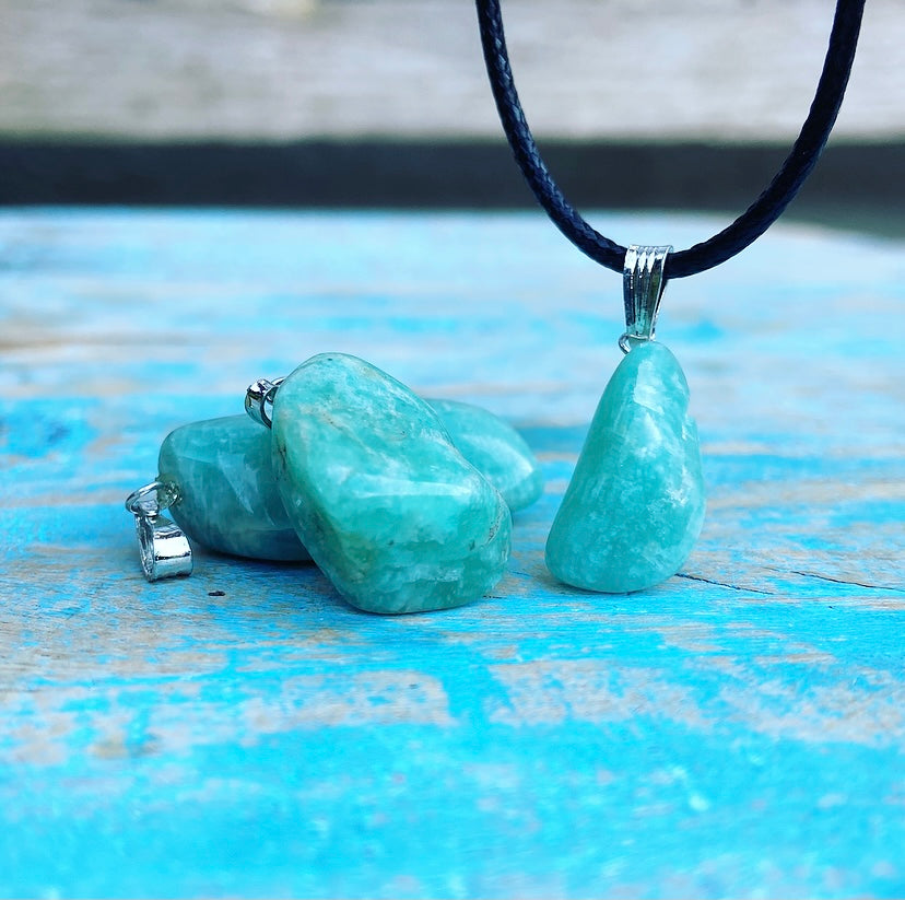 Amazonite pendant "Hope & recovery"
