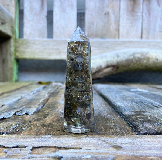 Labradoriet Orgon Obelisk "Spirituele Bescherming"