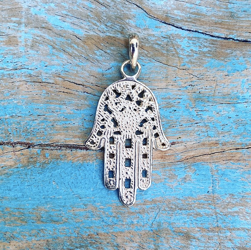 Silberanhänger "Hamsa, die helfende Hand"