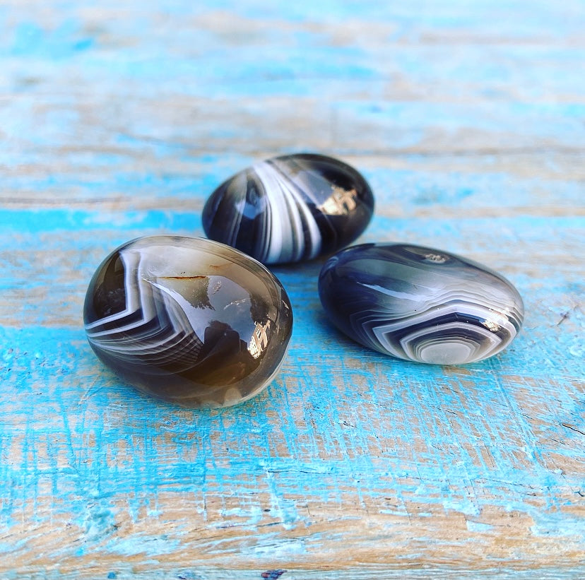 Botswana Agate Tumbled Stone "Calmness & Trust"