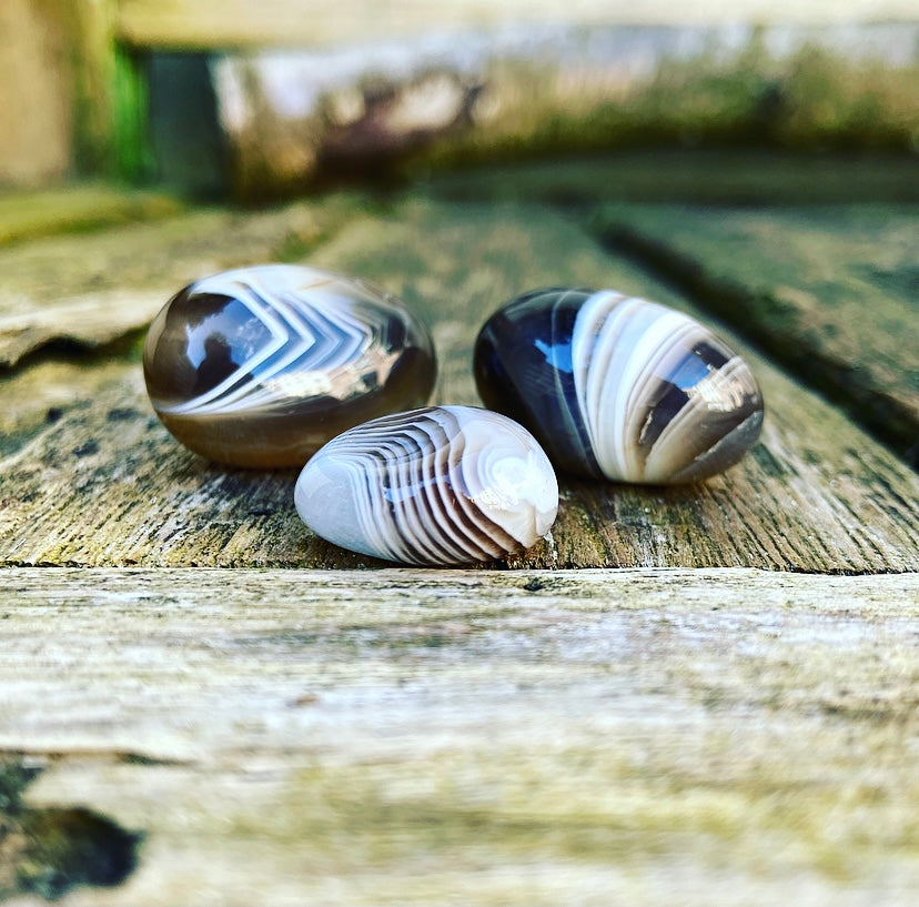 Botswana Agate Tumbled Stone "Calmness & Trust"