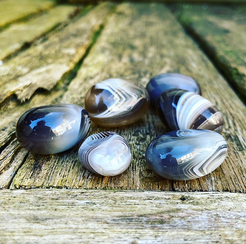 Botswana Agate Tumbled Stone "Calmness & Trust"