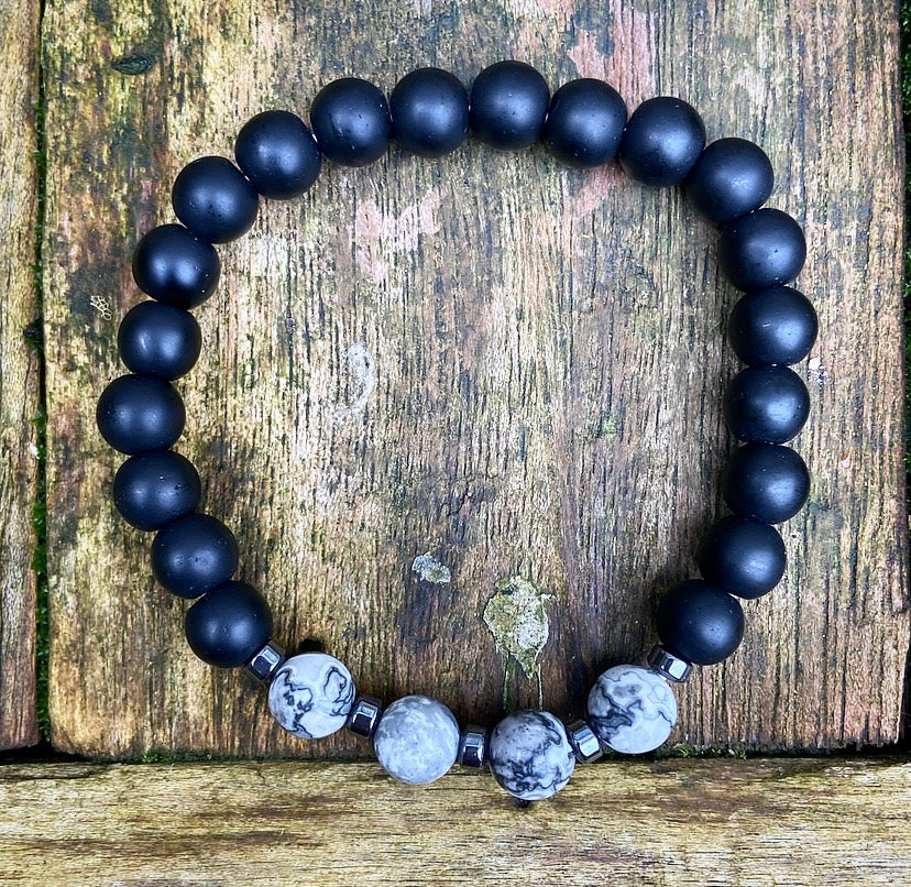 Lavasteen & Picasso Jaspis Armband "Goede Voornemens"