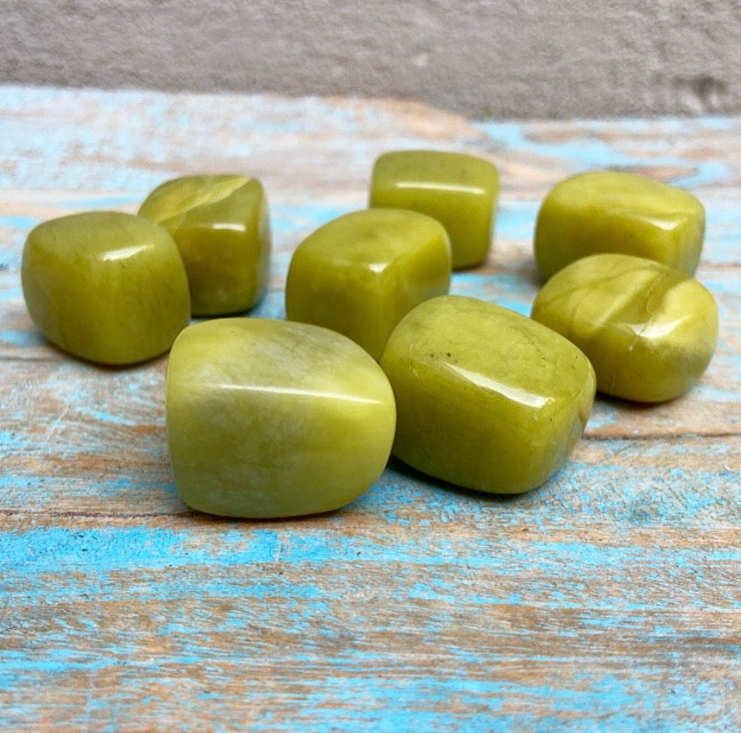 Groene Jade knuffelsteen "Geluk"