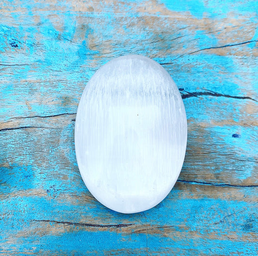 Selenite Meditation Stone "Purifying Light"