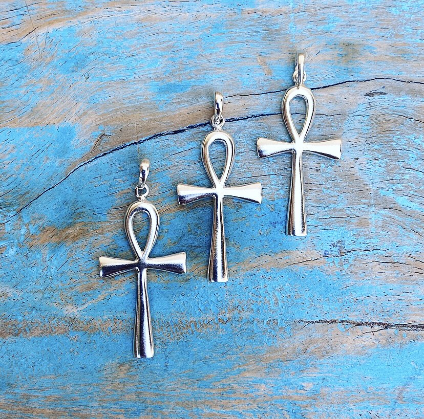 Zilveren hanger "Ankh, Sleutel tot Geluk & Gezondheid"