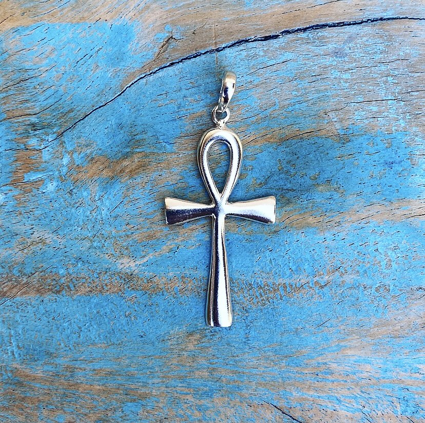 Zilveren hanger "Ankh, Sleutel tot Geluk & Gezondheid"