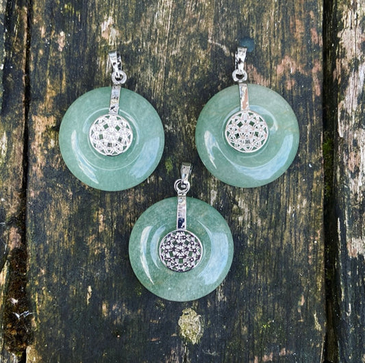 Aventurijn hanger "Het voelt goed"