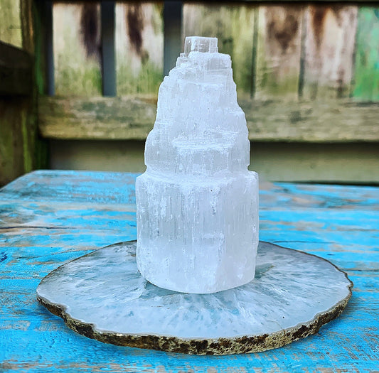 Selenite tower "ANGEL PEACE"